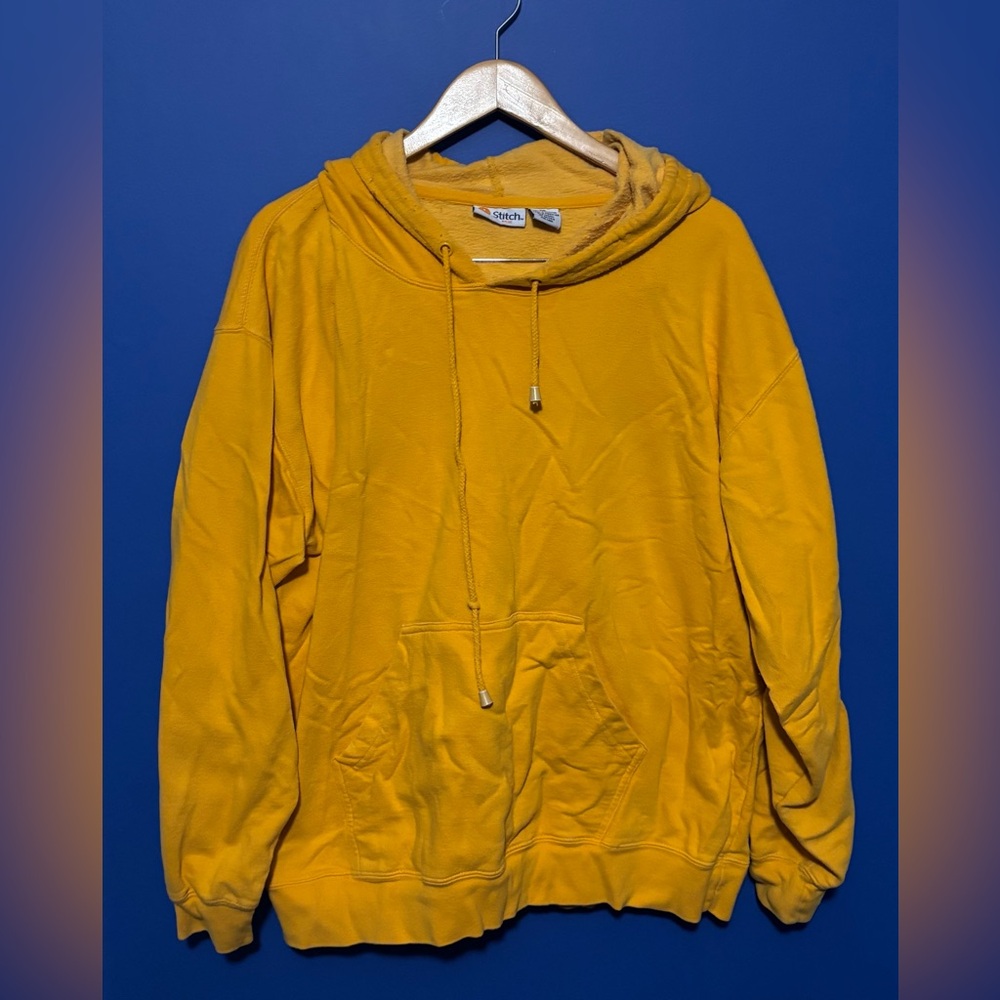 {Stitch Basic} Yellow Hoodie Sweater men's 2XL